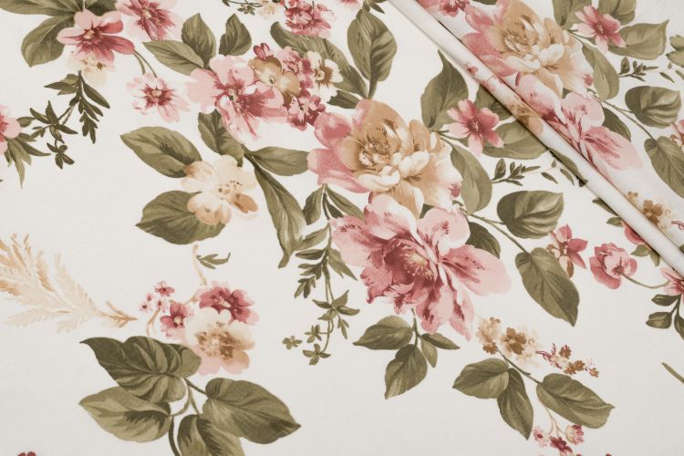 РАНФОРС ПОСТІЛЬНИЙ ПРИНТ Молочний Квіти,1107744