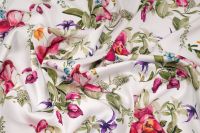 ШОВК САТИН АРМАНІ ПРИНТ Молочний Квіти,1114018 фото #3