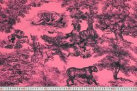 ШОВК САТИН АРМАНІ ПРИНТ Рожевий Тваринний світ,1080146 фото #2