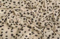 ШИФОН ПРИНТ Бежевий Горохи,1131794 фото #3