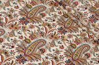 ВІСКОЗА ПОЛІРОВАНА СТРЕЙЧ ПРИНТ Молочний Турецькі огірки,1140215 фото #1