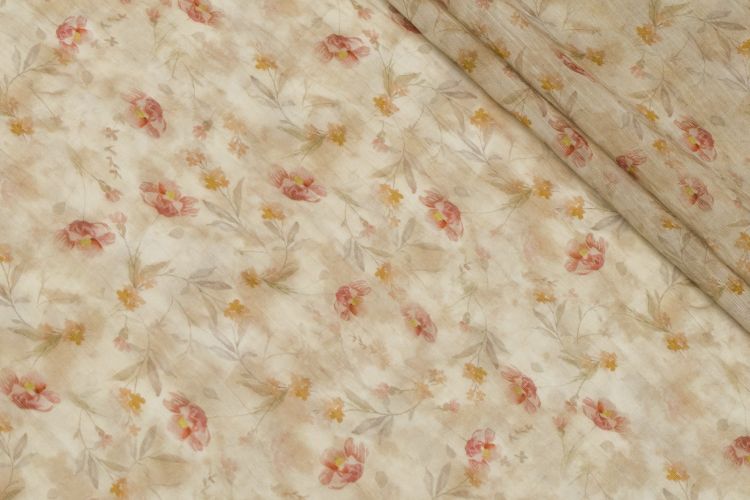 ТЕНСЕЛ ПРИНТ Бежевий Квіти,1111277