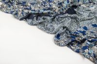 ШОВК СТРЕЙЧ ПРИНТ Синій Квіти,1120699 фото #6