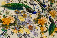 ШОВК СТРЕЙЧ ПРИНТ Бежевий Тваринний світ,1120729 фото #1