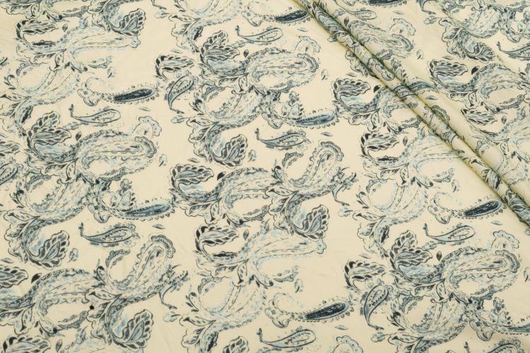 МУСЛІН ВІСКОЗА ПРИНТ Жовтий Турецькі огірки,1105238