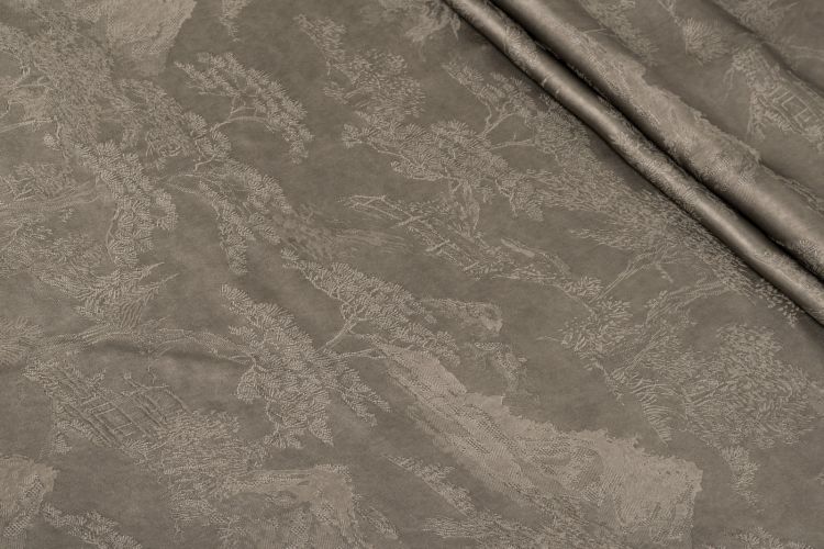 ВІСКОЗА ВАРЕНА ЖАКАРД Сірий Квіти,1133002