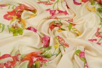 ВІСКОЗА ПОЛІРОВАНА ПРИНТ Молочний Квіти,1142035 фото #3