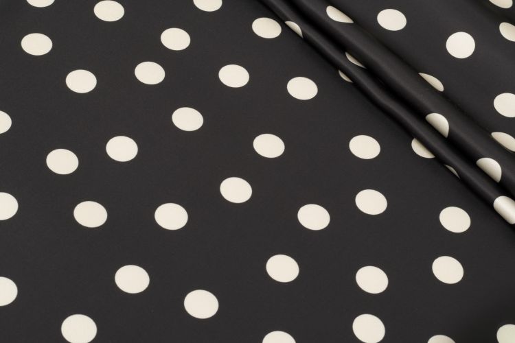 САТИН АТЛАНТА ПРИНТ Чорний Горохи,1136829