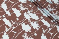 ШОВК САТИН АРМАНІ ПРИНТ Коричневий Квіти,1121627 фото #1