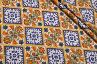 КОТОН ЖАКАРД ПРИНТ Молочний Візерунки,1106587 фото #1