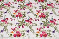 ШОВК САТИН АРМАНІ ПРИНТ Молочний Квіти,1114018 фото #2