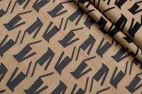 ШИФОН DEVORE Бежевий Візерунки,1013083 фото #1