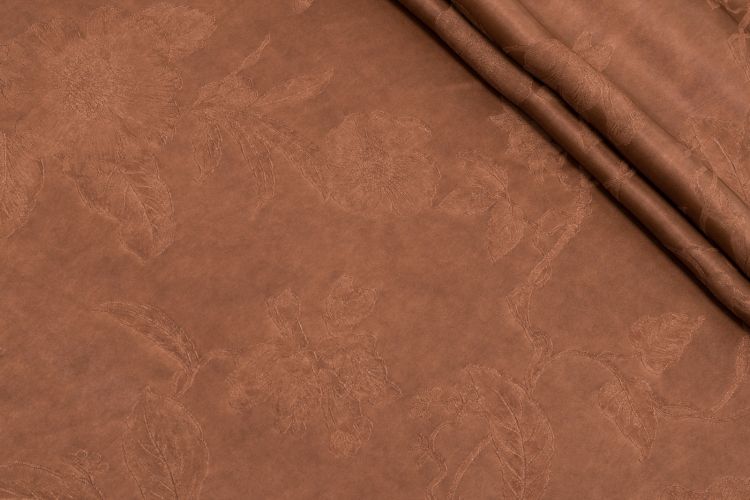 ВІСКОЗА ВАРЕНА ЖАКАРД Коричневий Квіти,1132944