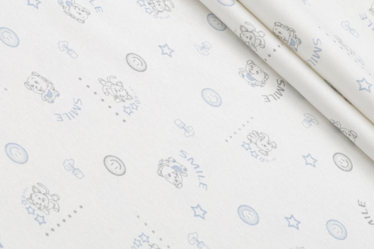 ТРИКОТАЖ ІНТЕРЛОК ПРИНТ Молочний Персонажі,0953175