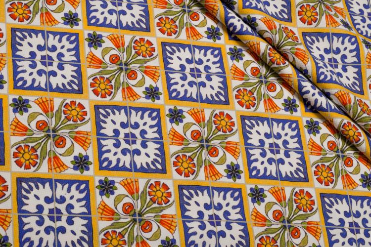 КОТОН ЖАКАРД ПРИНТ Молочний Візерунки,1106587