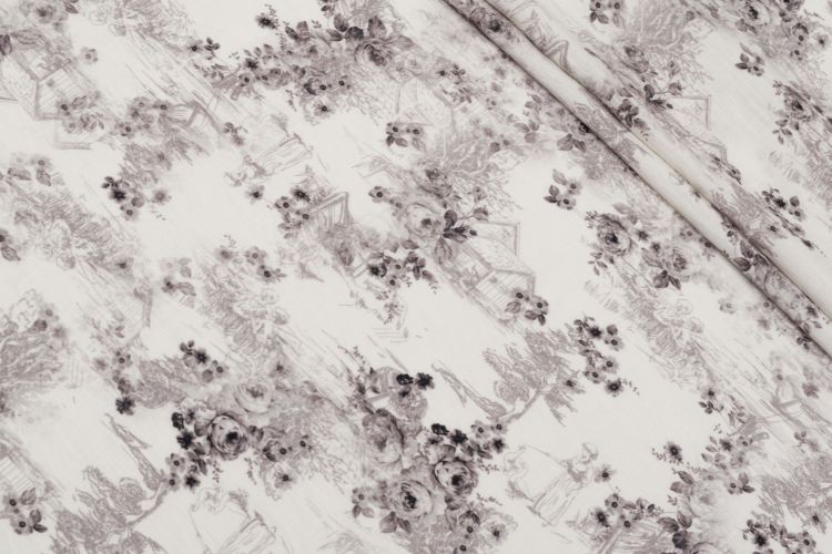 ШТАПЕЛЬ БАМБУК ПРИНТ Молочний Квіти,1101865