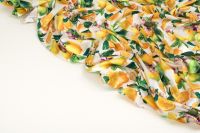 ШОВК САТИН АРМАНІ ПРИНТ Молочний Квіти,1140048 фото #6