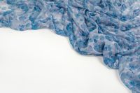 ШИФОН КРЕШ ПРИНТ Синій Квіти,1131657 фото #6