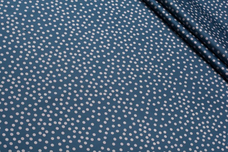 ШОВК САТИН АРМАНІ ПРИНТ Бірюзовий Горохи,0877761