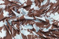 ШОВК САТИН АРМАНІ ПРИНТ Коричневий Квіти,1121627 фото #3