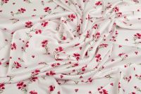ШОВК САТИН АРМАНІ ПРИНТ Молочний Квіти,1139998 фото #3