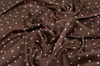 САТИН АТЛАНТА ПРИНТ Коричневий Горохи,1136812 фото #3