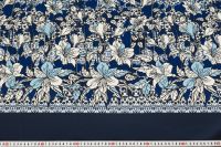 ШОВК СТРЕЙЧ ПРИНТ Синій Квіти,1120699 фото #2