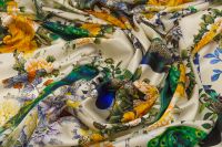 ШОВК СТРЕЙЧ ПРИНТ Бежевий Тваринний світ,1120729 фото #3