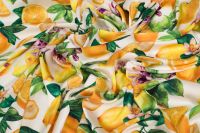 ШОВК САТИН АРМАНІ ПРИНТ Молочний Квіти,1140048 фото #3