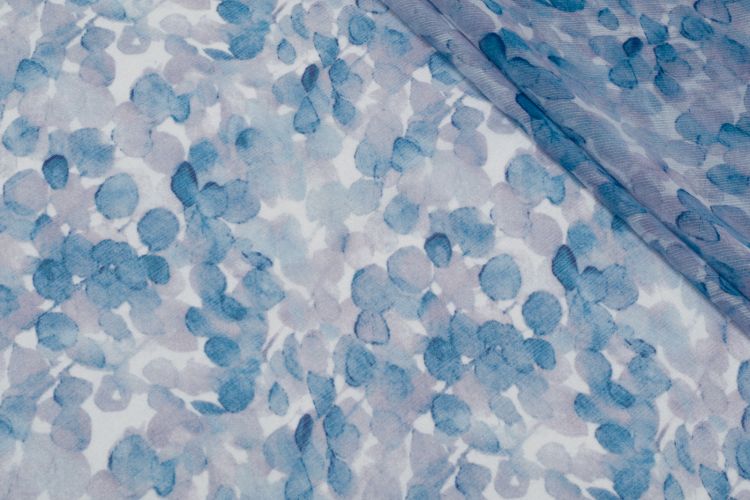 ШИФОН КРЕШ ПРИНТ Синій Квіти,1131657