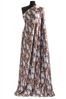 ШОВК САТИН АРМАНІ ПРИНТ Коричневий Квіти,1121627 фото #6