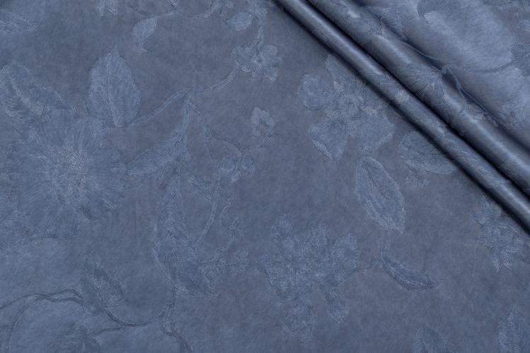 ВІСКОЗА ВАРЕНА ЖАКАРД Синій Квіти,1132982