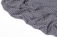 СОРОЧКОВИЙ СТРЕЙЧ КОТОН Синій Клітини,1010563 фото #5