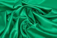 ШОВК АТЛАС СТРЕЙЧ ОДНОТОННИЙ Зелений,1102503 фото #2