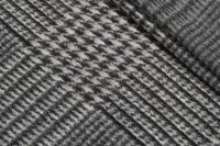 ТРИКОТАЖ ВОВНА ПРИНТ Сірий Клітини,1011355 фото #1