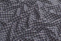 СОРОЧКОВИЙ СТРЕЙЧ КОТОН Синій Клітини,1010563 фото #3