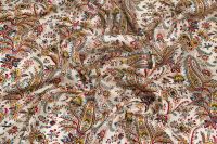 ВІСКОЗА ПОЛІРОВАНА СТРЕЙЧ ПРИНТ Молочний Турецькі огірки,1140215 фото #3